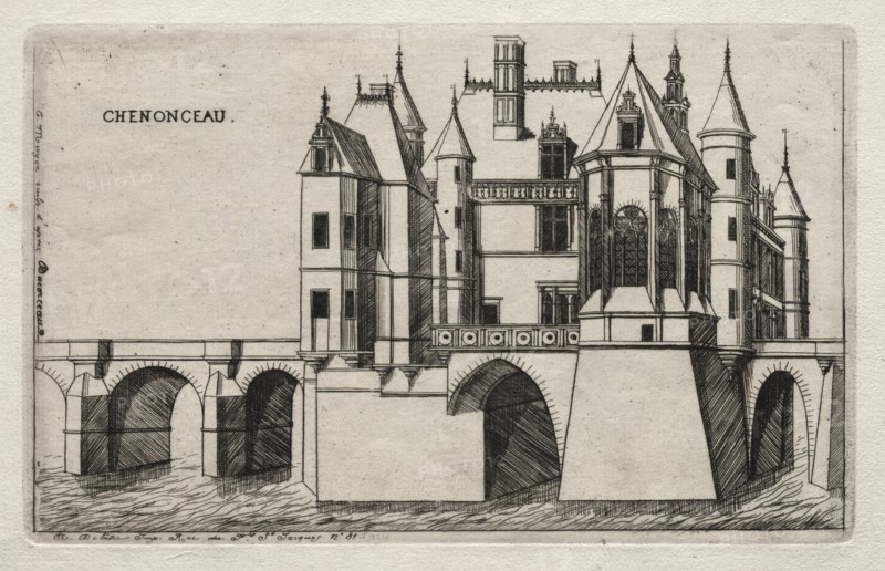 The Chateau of Chenonceau, 1856. Creator: Charles Meryon (French, 1821-1868).