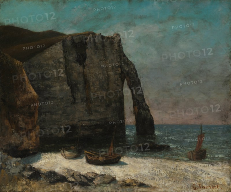 The Cliff at Étretat, after 1872. Creator: Gustave Courbet (French, 1819-1877), imitator of.