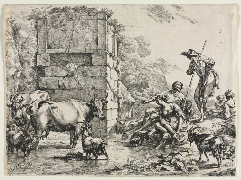 The Cow Drinking. Creator: Nicolaes Berchem (Dutch, 1620-1683).