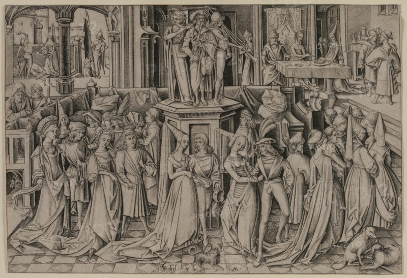 The Dance at the Court of Herod, c. 1500. Creator: Israhel van Meckenem (German, c. 1440-1503).
