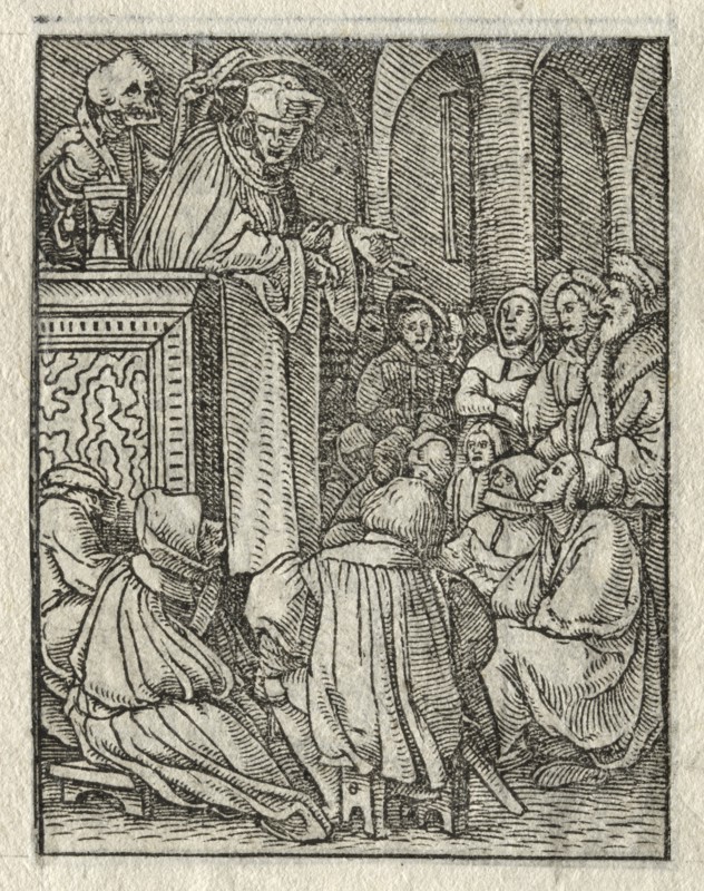 The Dance of Death: The Preacher; The Priest. Creator: Hans Holbein (German, 1497/98-1543).