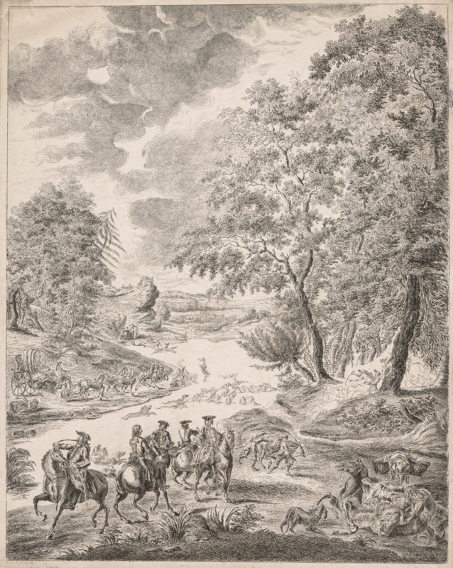 The Deer Hunt. Creator: Augustin de Saint-Aubin (French, 1736-1807).