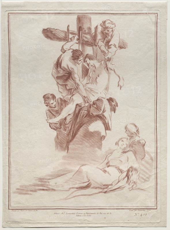 The Descent from the Cross, 1773. Creator: Gilles Demarteau (French, 1722-1776).
