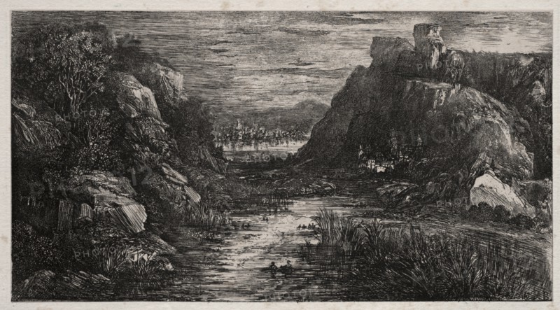 The Distant City, 1868. Creator: Rodolphe Bresdin (French, 1822-1885).
