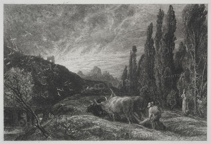 The Early Plowman, before 1861. Creator: Samuel Palmer (British, 1805-1881).