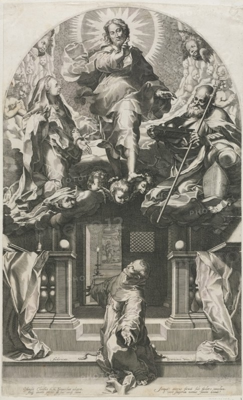 The Ecstasy of St. Francis. Creator: Francesco Villamena (Italian, 1566-1624).