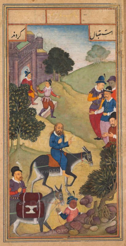The Entry into Jerusalem, from a Mirror of Holiness (Mir?at al-quds) of Father Jerome Xavier, 1602-1 Creator: Unknown.