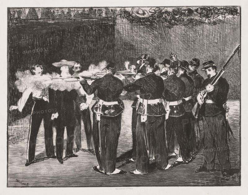 The Execution of Emperor Maximilian, 1867. Creator: Edouard Manet (French, 1832-1883).