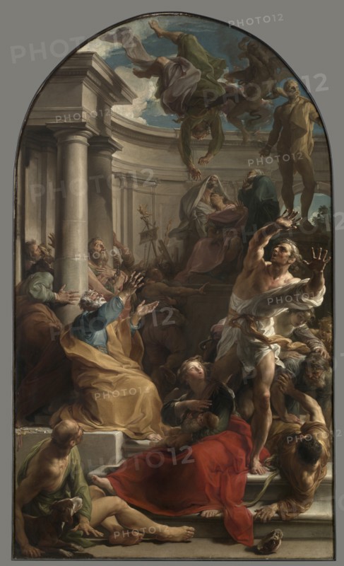 The Fall of Simon Magus, c. 1745- 1750. Creator: Pompeo Batoni (Italian, 1708-1787), studio of.
