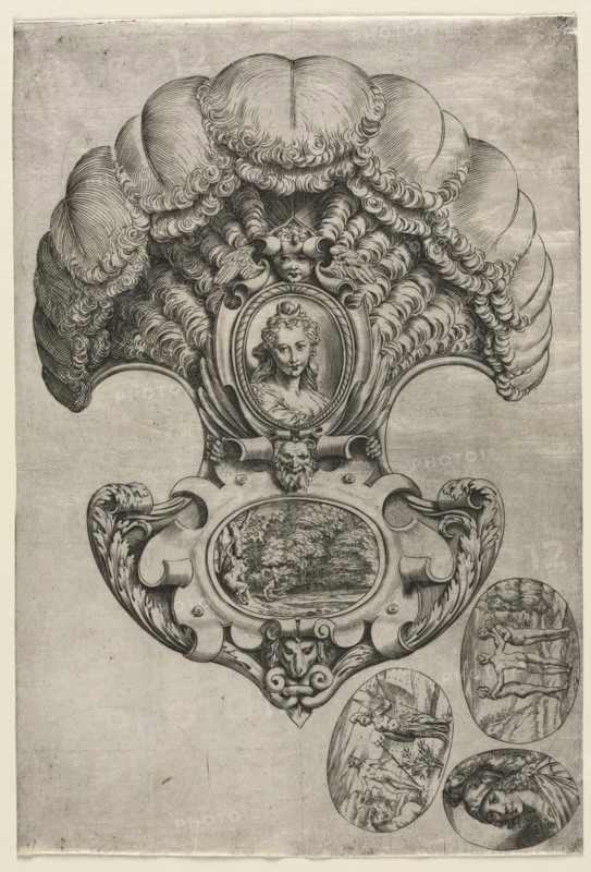 The Fan (LEventail ), c. 1589-1595. Creator: Agostino Carracci (Italian, 1557-1602).