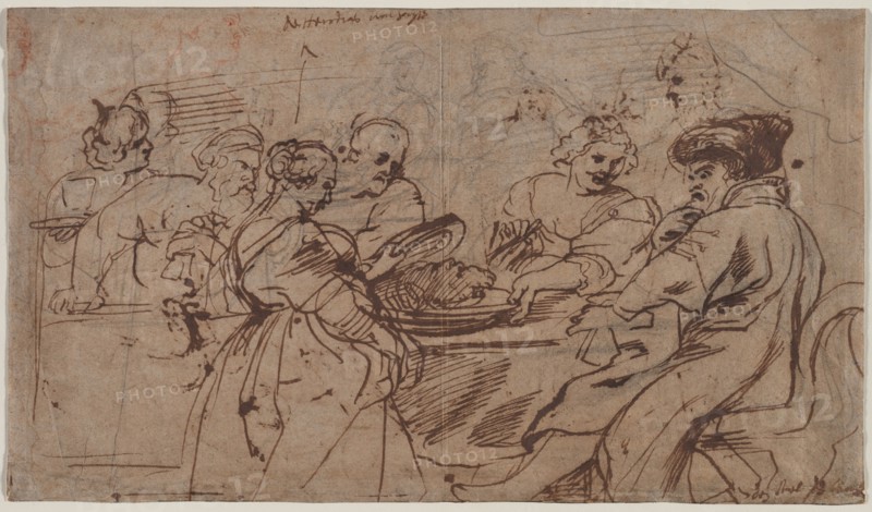 The Feast of Herod (recto) Tomyris with the Head of Cyrus (verso), c. 1637-1638. Creator: Peter Paul Rubens (Flemish, 1577-1640).