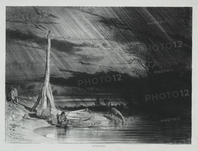 The Fisherman, Rainy Weather, 1847. Creator: Charles-Émile Jacque (French, 1813-1894).
