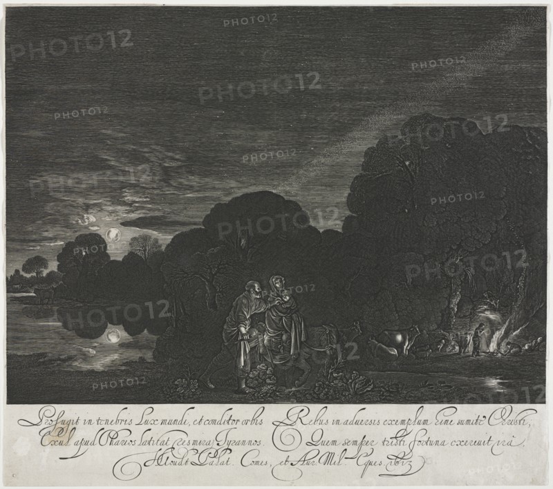 The Flight into Egypt (Night). Creator: Hendrik Goudt (Dutch, 1585-1630).