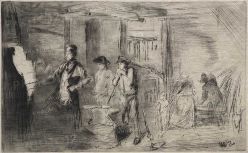 The Forge, 1866. Creator: James McNeill Whistler (American, 1834-1903).