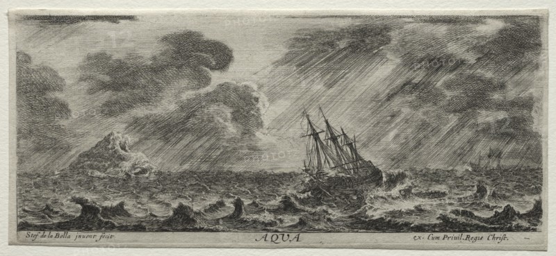 The Four Elements: Aqua. Creator: Stefano Della Bella (Italian, 1610-1664).
