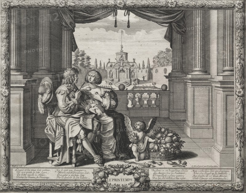 The Four Seasons: Springtime, 1635. Creator: Abraham Bosse (French, 1602-1676).
