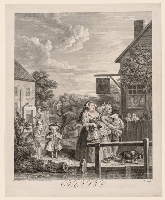 The Four Times of Day: Evening, 1738. Creator: William Hogarth (British, 1697-1764).