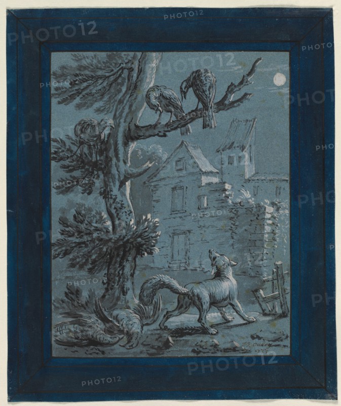 The Fox and the Turkey Hens: Illustration for the Fables of La Fontaine, 1733. Creator: Jean-Baptiste Oudry (French, 1686-1755).