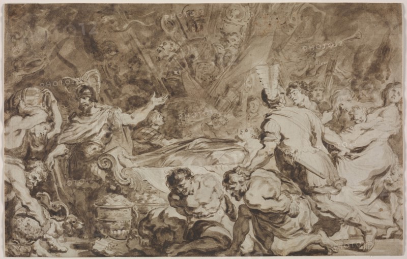 The Funeral of Decius Mus, 1774. Creator: Jean-Honoré Fragonard (French, 1732-1806).