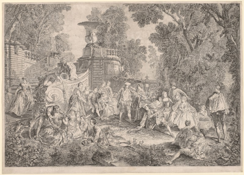 The Game of Blind Man's Bluff, 1739. Creator: Charles-Nicolas Cochin (French, 1715-1790).