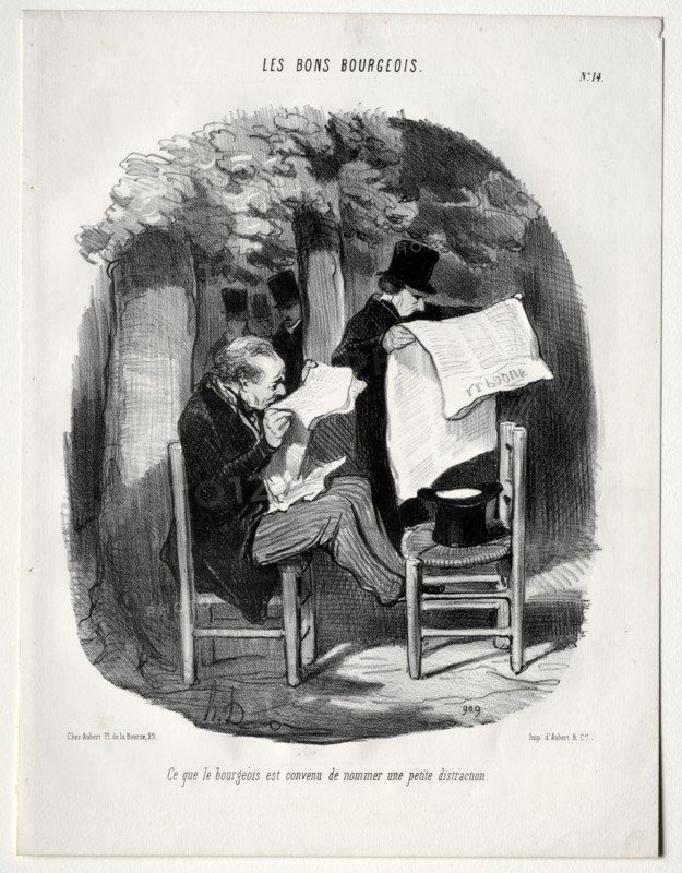 The Good Bourgeois, plate 14: What the bourgeois consider a distraction, 1846. Creator: Honoré Daumier (French, 1808-1879).