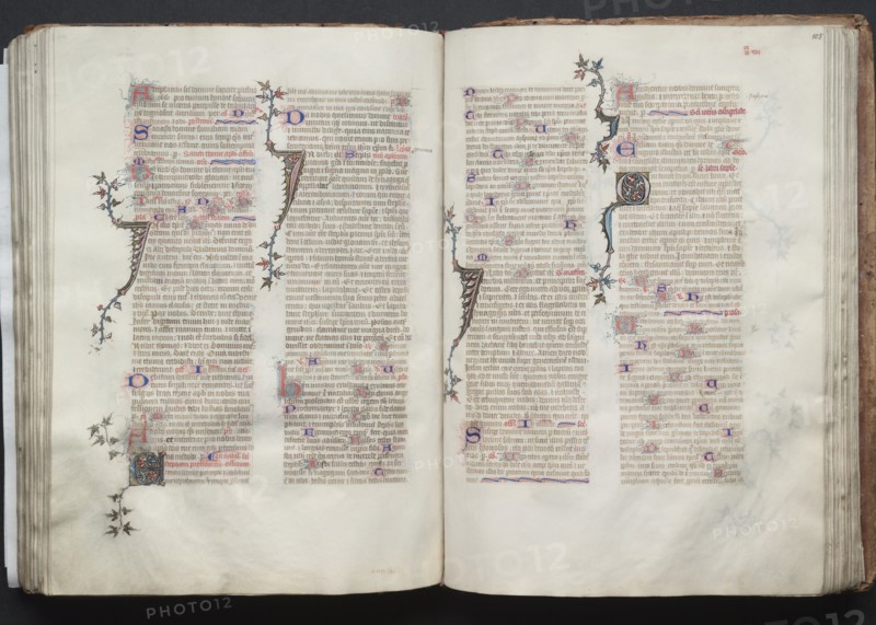 The Gotha Missal: Fol. 106r, Text, c. 1375. Creator: Master of the Boqueteaux (French); Workshop, and.