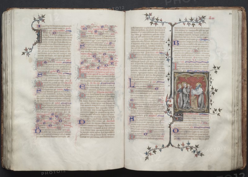 The Gotha Missal: Fol. 108r, The Presentation in the Temple, c. 1375. Creator: Master of the Boqueteaux (French); Workshop, and.