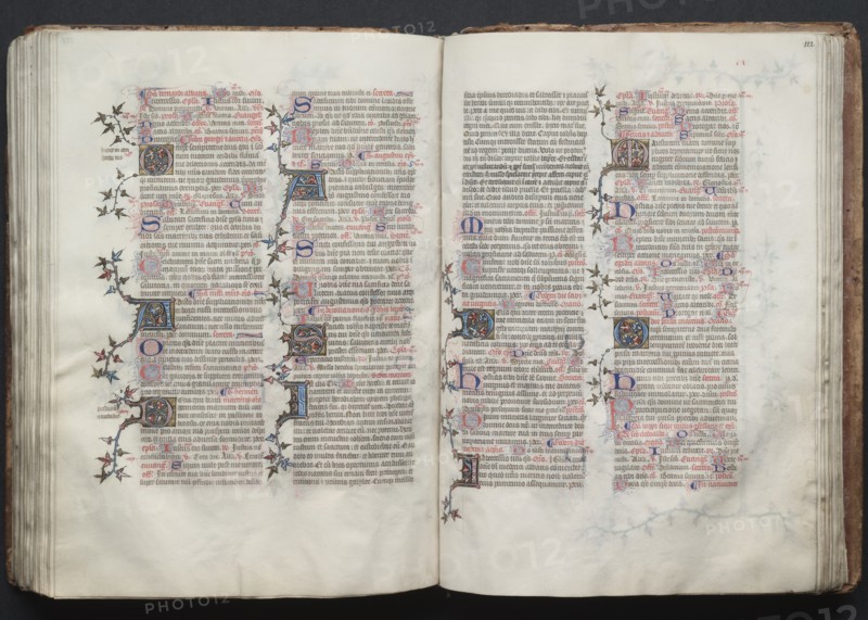 The Gotha Missal: Fol. 122r, Text, c. 1375. Creator: Master of the Boqueteaux (French); Workshop, and.