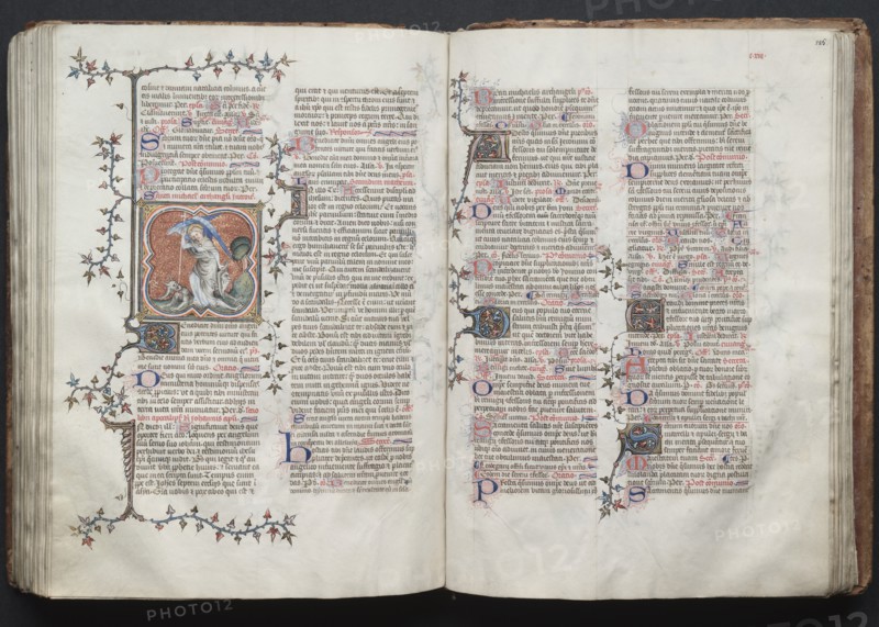 The Gotha Missal: Fol. 124v, The Archangel Michael, c. 1375. Creator: Master of the Boqueteaux (French); Workshop, and.