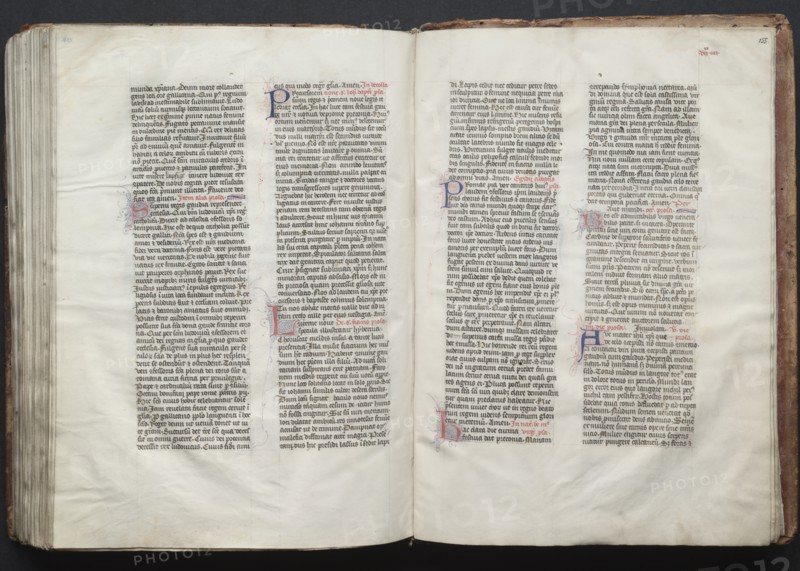 The Gotha Missal: Fol. 154v, Text, c. 1375. Creator: Master of the Boqueteaux (French); Workshop, and.