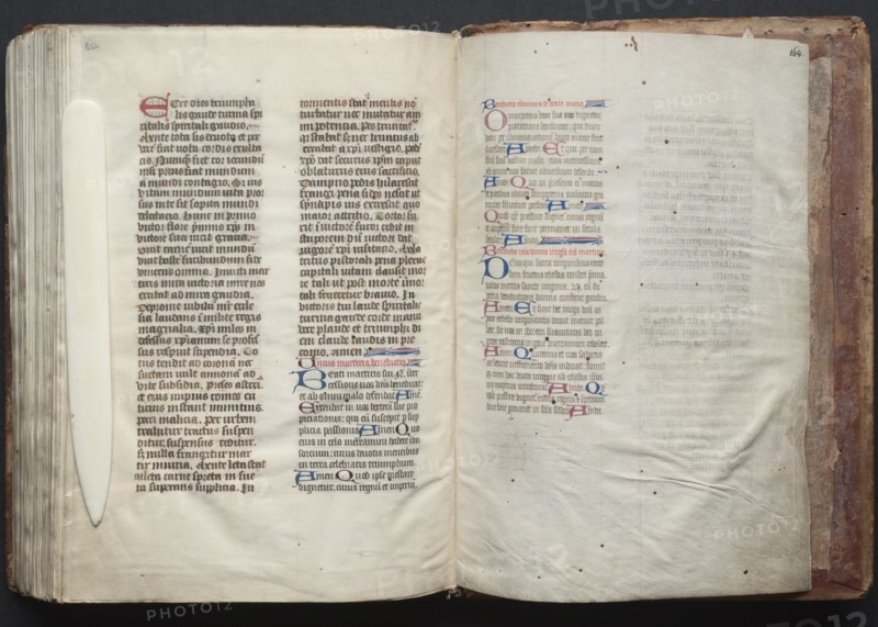 The Gotha Missal: Fol. 163v, Text, c. 1375. Creator: Master of the Boqueteaux (French); Workshop, and.