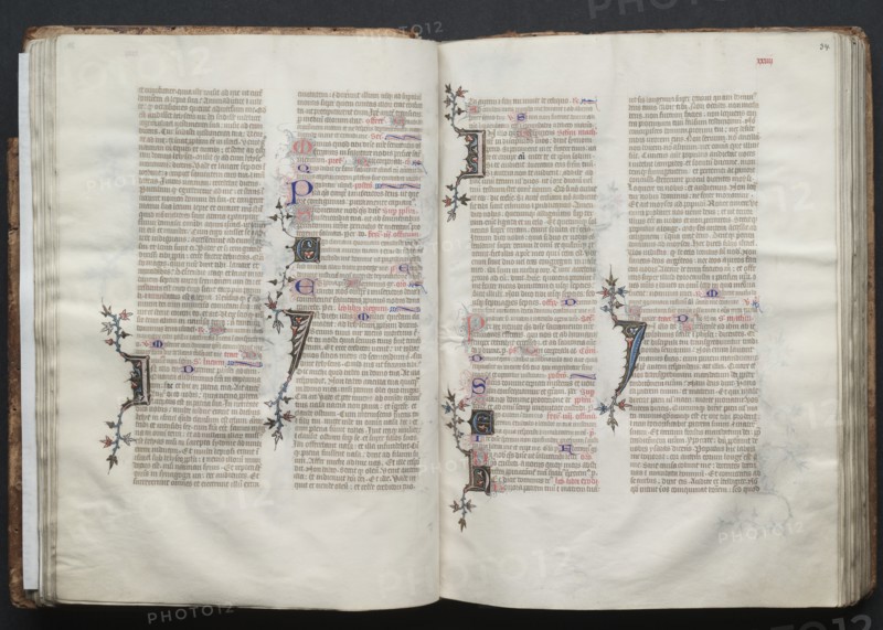 The Gotha Missal: Fol. 33v, Text, c. 1375. Creator: Master of the Boqueteaux (French); Workshop, and.