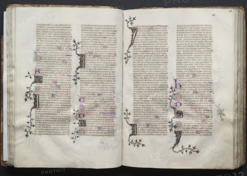 The Gotha Missal: Fol. 40v, Text, c. 1375. Creator: Master of the Boqueteaux (French); Workshop, and.