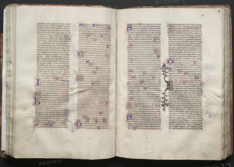 The Gotha Missal: Fol. 51r, Text, c. 1375. Creator: Master of the Boqueteaux (French); Workshop, and.
