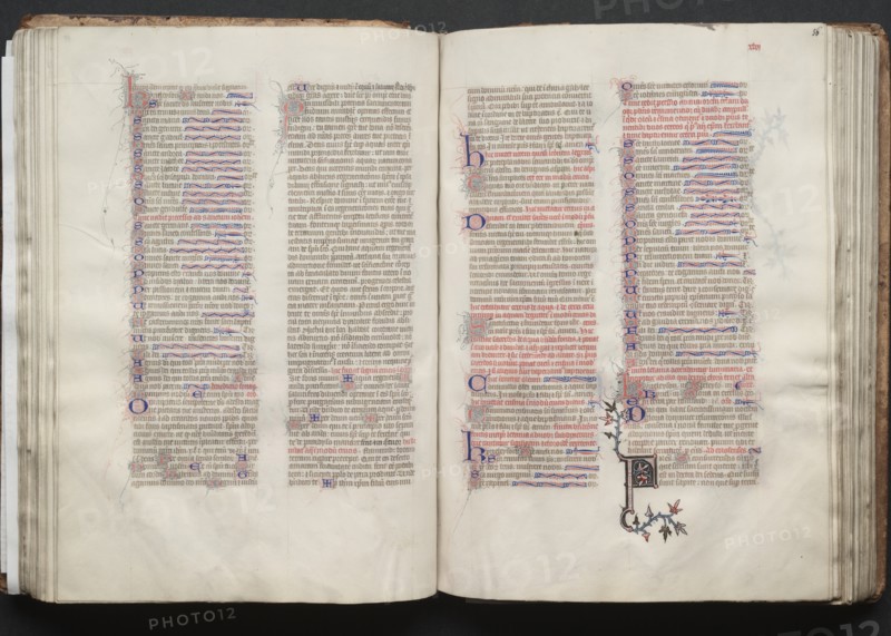 The Gotha Missal: Fol. 56r, Text, c. 1375. Creator: Master of the Boqueteaux (French); Workshop, and.
