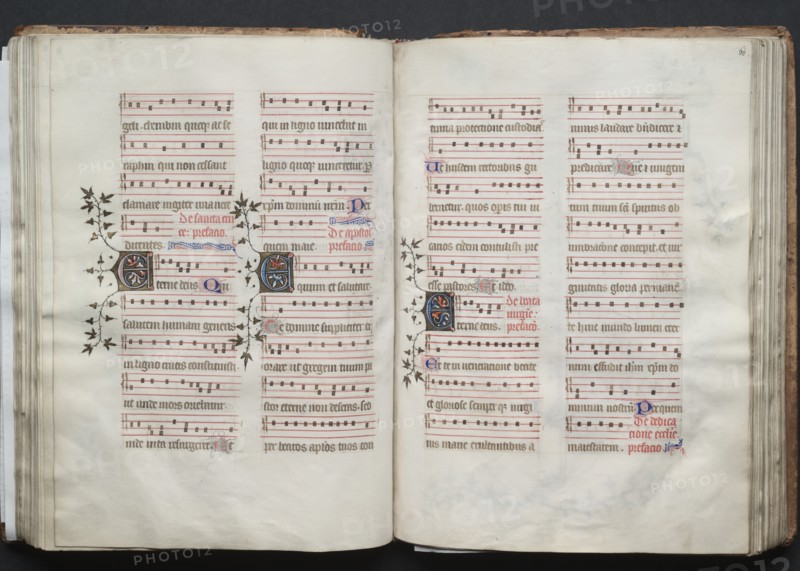 The Gotha Missal: Fol. 60r, Text, c. 1375. Creator: Master of the Boqueteaux (French); Workshop, and.