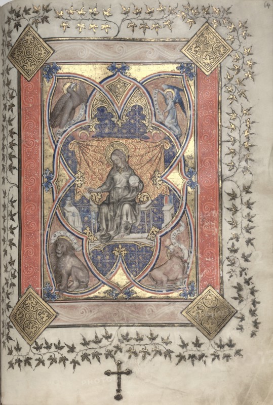 The Gotha Missal: Fol. 64r, Christ in Majesty, c. 1375. Creator: Master of the Boqueteaux (French); Workshop, and.