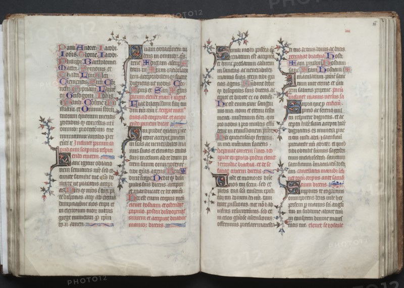 The Gotha Missal: Fol. 65v, Text, c. 1375. Creator: Master of the Boqueteaux (French); Workshop, and.