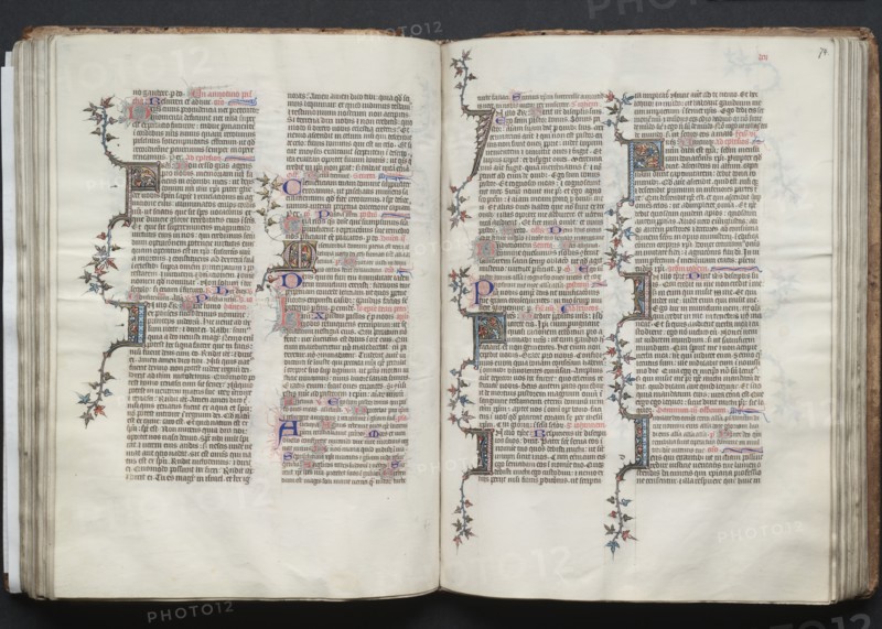 The Gotha Missal: Fol. 74r, Text, c. 1375. Creator: Master of the Boqueteaux (French); Workshop, and.