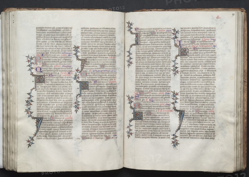 The Gotha Missal: Fol. 93r, Text, c. 1375. Creator: Master of the Boqueteaux (French); Workshop, and.