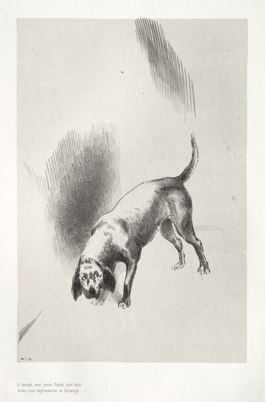 The Haunted House: He Kept His Eyes Fixed on Me with a Look so Strange, 1896. Creator: Odilon Redon (French, 1840-1916); Auguste Clot (French, 1858-1936).