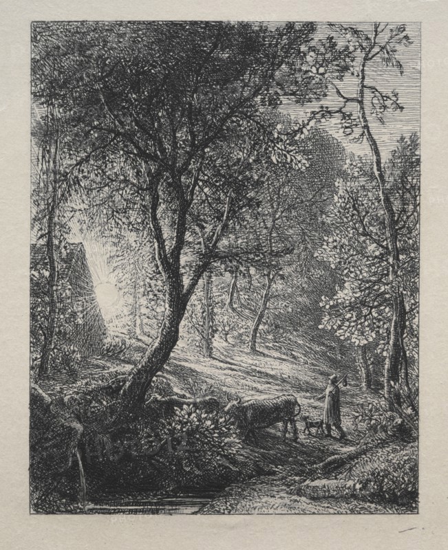 The Herdsman's Cottage, 1850. Creator: Samuel Palmer (British, 1805-1881).