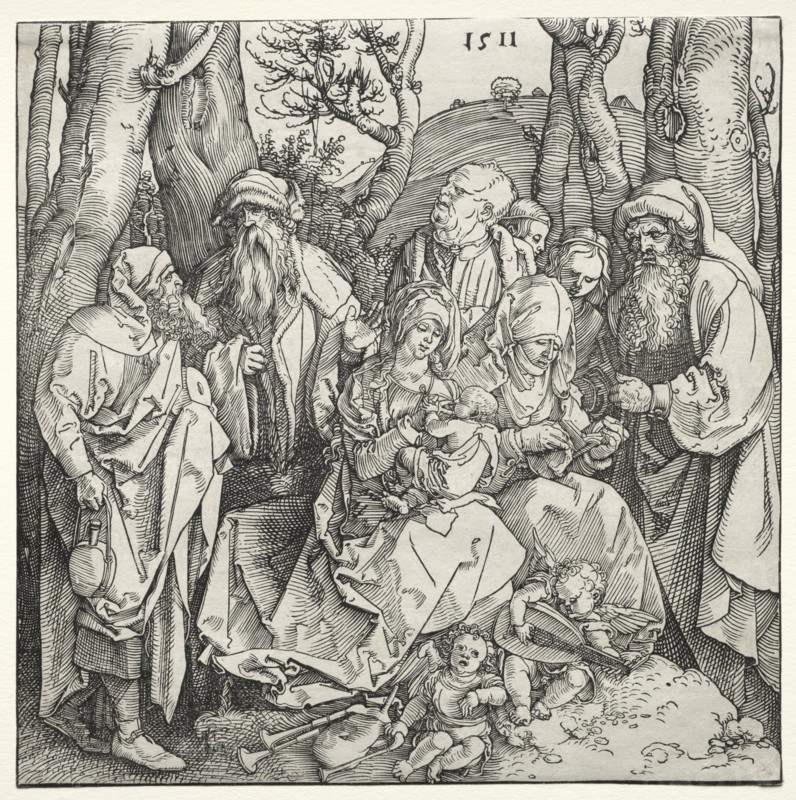 The Holy Family with Two Musician Angels, 1511. Creator: Albrecht Dürer (German, 1471-1528).