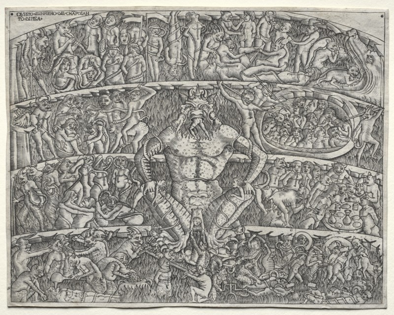 The Inferno According to Dante, after the Fresco in the Campo Santo at Pisa, 1400s. Creator: Unknown.
