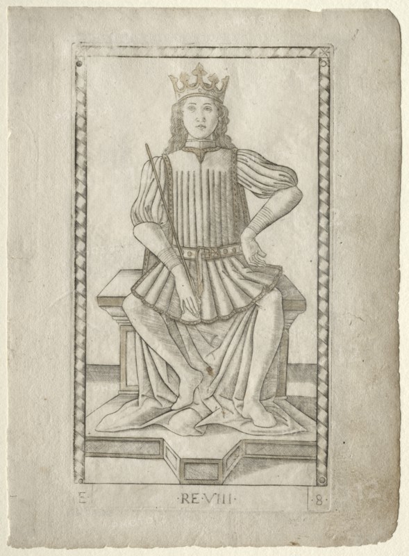 The King (from the Tarocchi, series E: Conditions of Man, #8), before 1467. Creator: Master of the E-Series Tarocchi (Italian, 15th century).