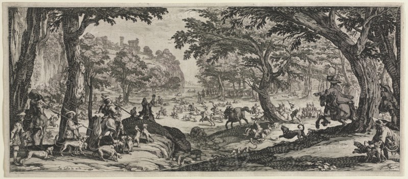The Large Hunt, 1619. Creator: Jacques Callot (French, 1592-1635).