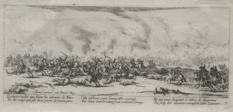The Large Miseries of War: The Battle, 1633. Creator: Jacques Callot (French, 1592-1635).