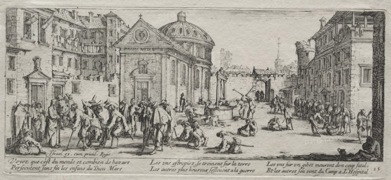 The Large Miseries of War: The Hospital, 1633. Creator: Jacques Callot (French, 1592-1635).