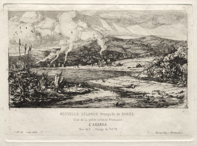 The Little French Colony at Akaroa, 1845, 1865. Creator: Charles Meryon (French, 1821-1868).