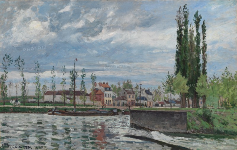 The Lock at Pontoise, 1872. Creator: Camille Pissarro (French, 1830-1903).